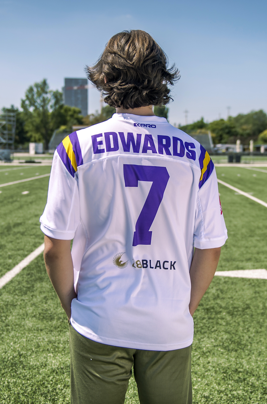 Kids Fanjerseys Away White #7 Edwards 6 Jahre